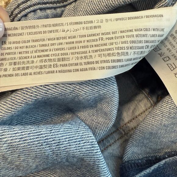 Abercrombie & Fitch High Rise Mini Skirt Size 28 / 6 Denim Side Pockets 90s EUC - Picture 8 of 12